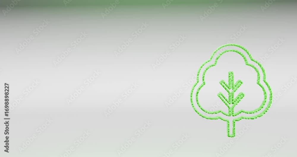 Animação abstrata em 4K de um cérebro orgânico transformando-se em uma árvore, com movimento suave e espaço para texto. Conceito de criatividade, aprendizagem, crescimento e saúde mental. Loopável.