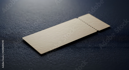 Blank Brown Kraft Paper Ticket Stub Mockup.