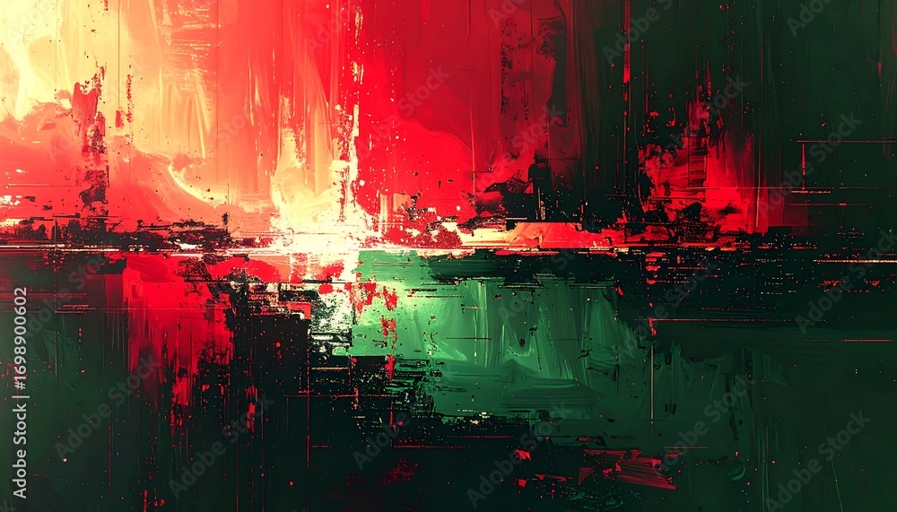 Naklejka premium Abstract digital painting with vibrant colors