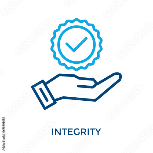 Integrity Icon Outline Color Style. Vector Illustration For Graphic Design