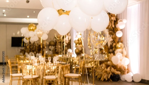 Party room with balloons