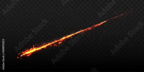 Vector fire cut isolated on transparent background.