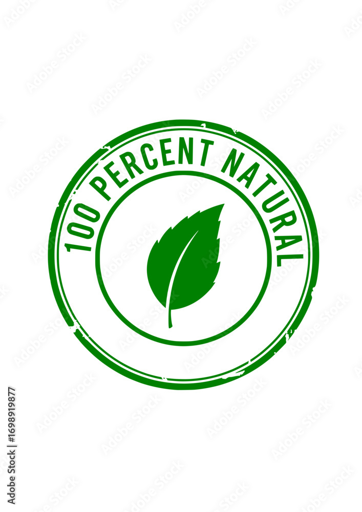 Φωτογραφία 100 percent natural stamp