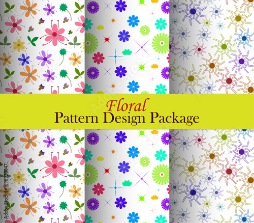 Blooming Elegance – Seamless Floral Pattern,Botanical Dreams – Decorative Flower Art,Seamless Botanical Flower Pattern for Fabric