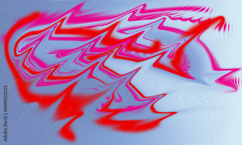 Obraz premium Abstract fluid art with vibrant red pink and blue swirls dynamic motion and energetic flow