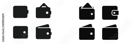 Various wallet designs displayed on a neutral background showcasing different styles and shapes for everyday use