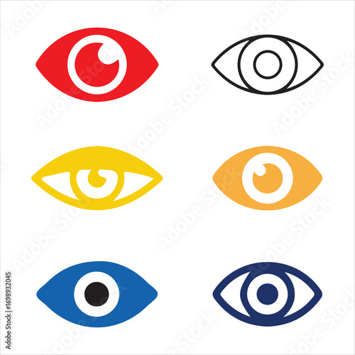 Rounded eye icon with smooth edges