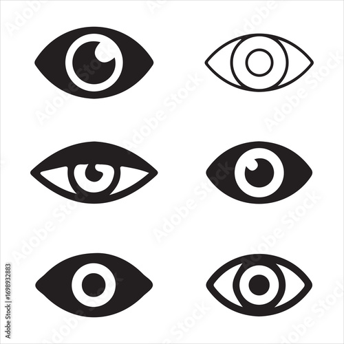 Rounded eye icon with smooth edges