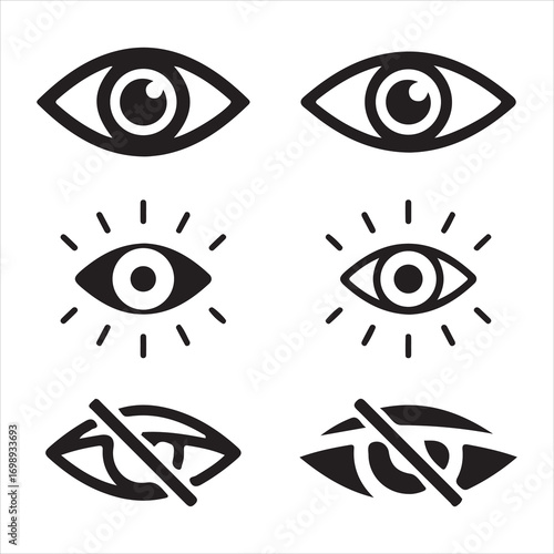 Eye icon with clean outline