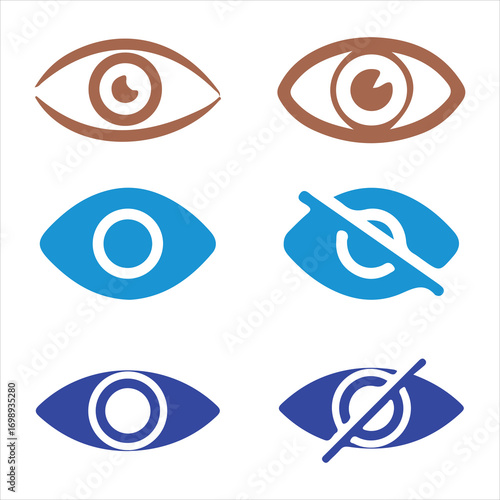 Modern eye icon for illustration