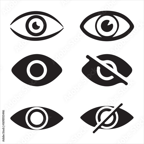 Modern eye icon for illustration
