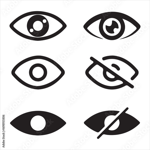 Modern eye icon for illustration