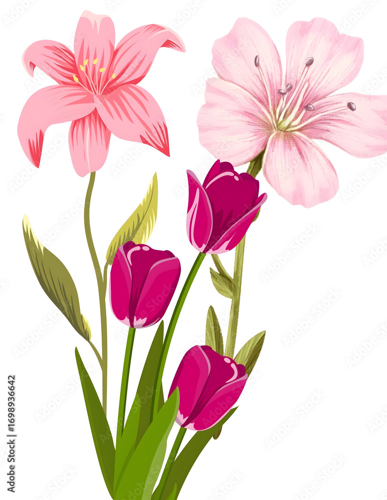 Fototapeta premium bouquet of tulips