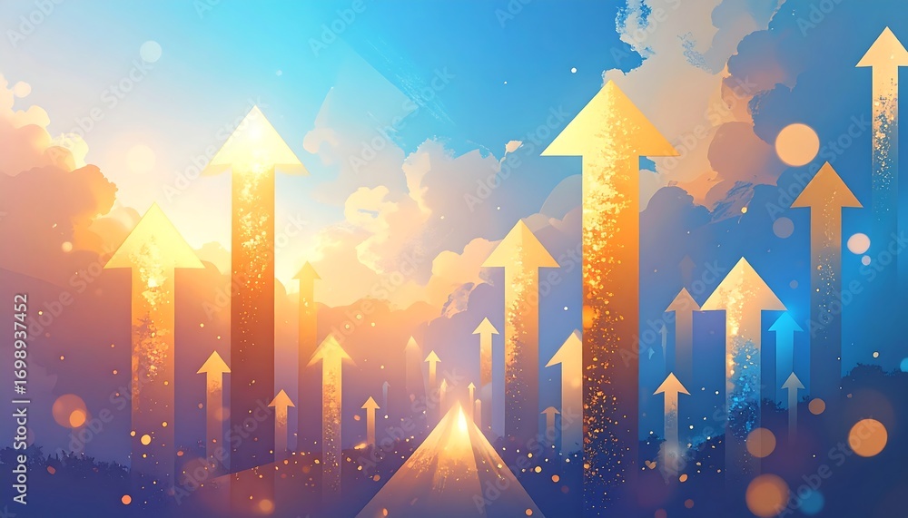 Fototapeta premium Sunrise Growth Path