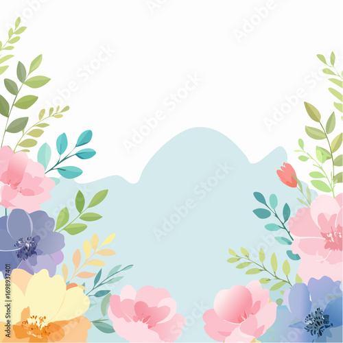 Sanfter pastellfarbener Blumenhintergrund im Aquarell-Effekt