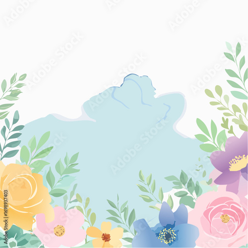 Sanfter pastellfarbener Blumenhintergrund im Aquarell-Effekt