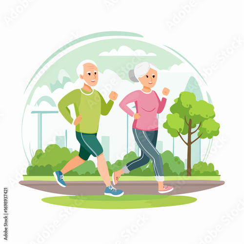 Senioren beim Joggen