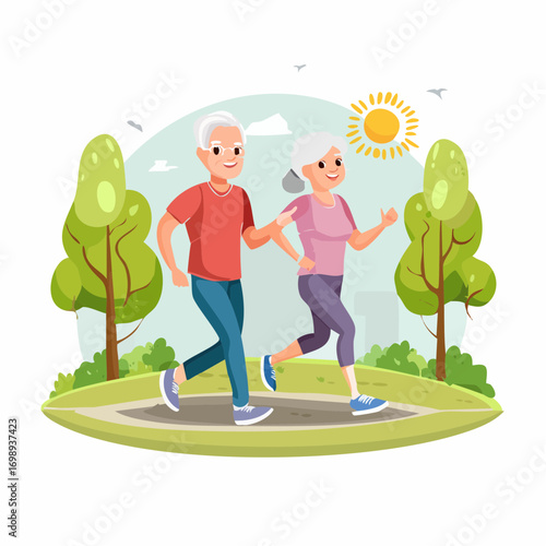Senioren beim Joggen
