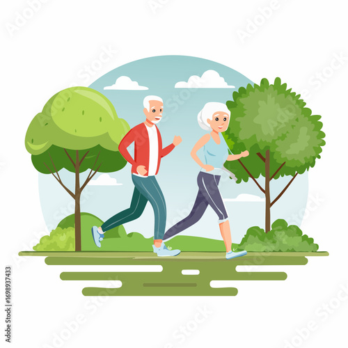 Senioren beim Joggen
