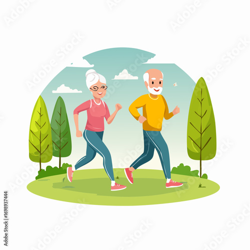 Senioren beim Joggen