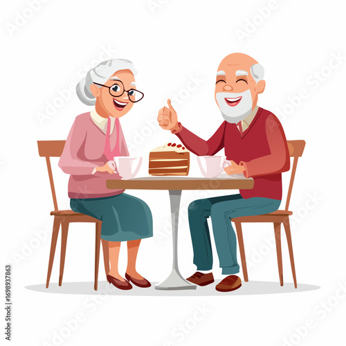 Senioren beim Kaffee trinken