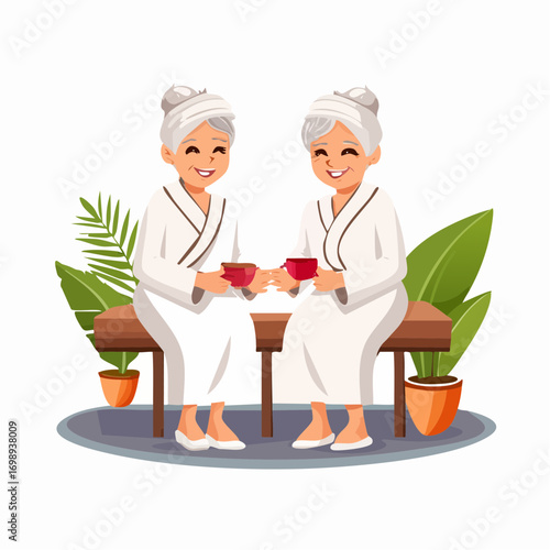 Senioren beim Wellness
