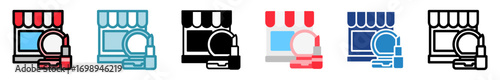 Beauty Icon Relate To Commerce, Shopping And Mall, Use For Modern Concept, Ui, Ux Web And App Development.