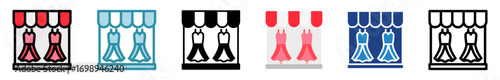 Boutique Icon Relate To Commerce, Shopping And Mall, Use For Modern Concept, Ui, Ux Web And App Development.