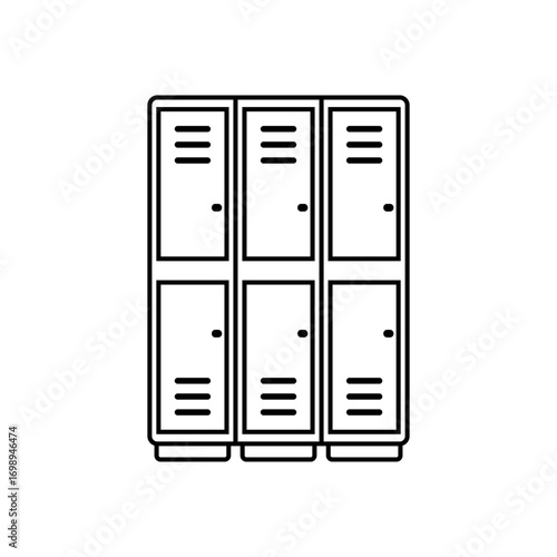 locker icon, simple flat style, vector illustration, symbol, design logo template pictogram, for ui or ux isolated on white for mobile app, editable