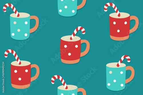 Cute and colorful birthday seamless pattern with festive party decorations, cartoon gift boxes, and celebration candles perfect for a happy holiday card design