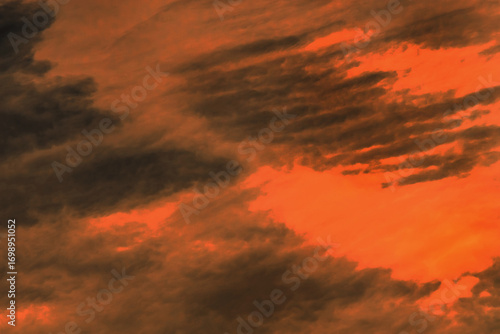 Sky sunset orange nature evening dark clouds background sunrise heaven