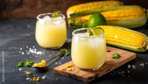 Refreshing corn juice drinks