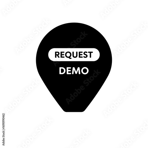 Request Demo Button Icon for Website or Application User Interface Design Element