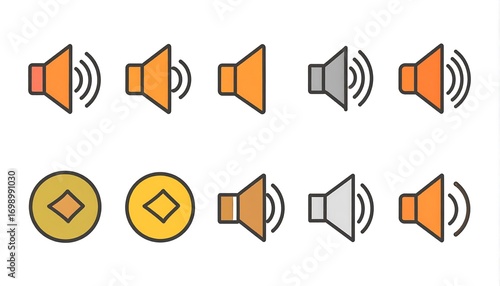 Various speaker icons in different states