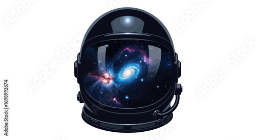 Cosmic Reflections: A Glimpse into the Universe Through an Astronaut's Helmet