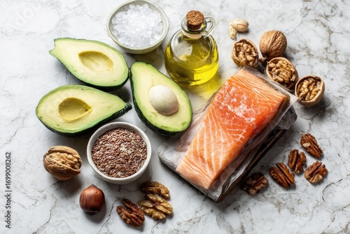 Wallpaper Mural Healthy fats and protein food group Torontodigital.ca