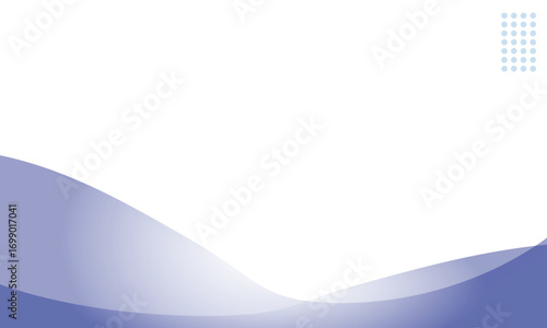 An abstract blue wave curls a paper-like corner on a blank banner, creating a sleek business design with light and texture
