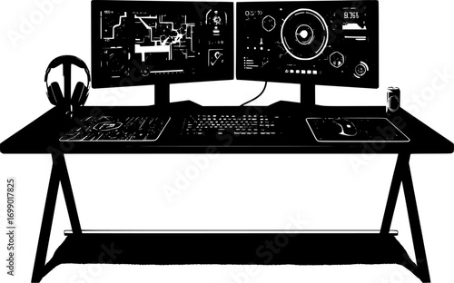 vector of a gaming set up