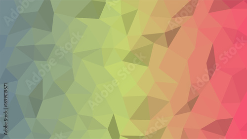 Abstract geometric low poly background with a smooth gradient from cool blue to warm pink texture