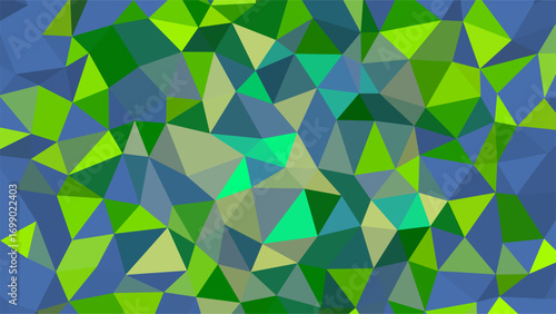 Green and Blue Polygonal Abstract Background with Vibrant Emerald and Sapphire Tones geometric