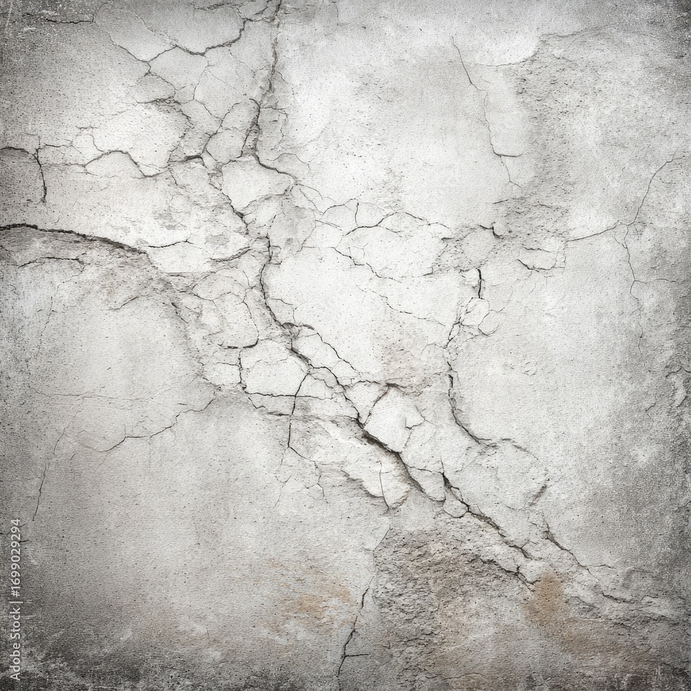 Obraz premium Cracked, weathered, light gray surface