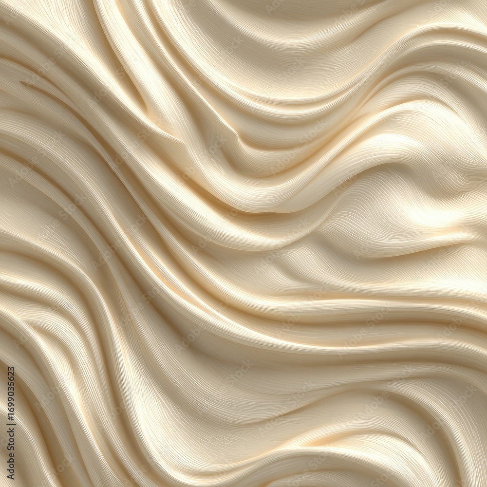 Fototapeta premium Abstract cream-colored, flowing, wavy texture