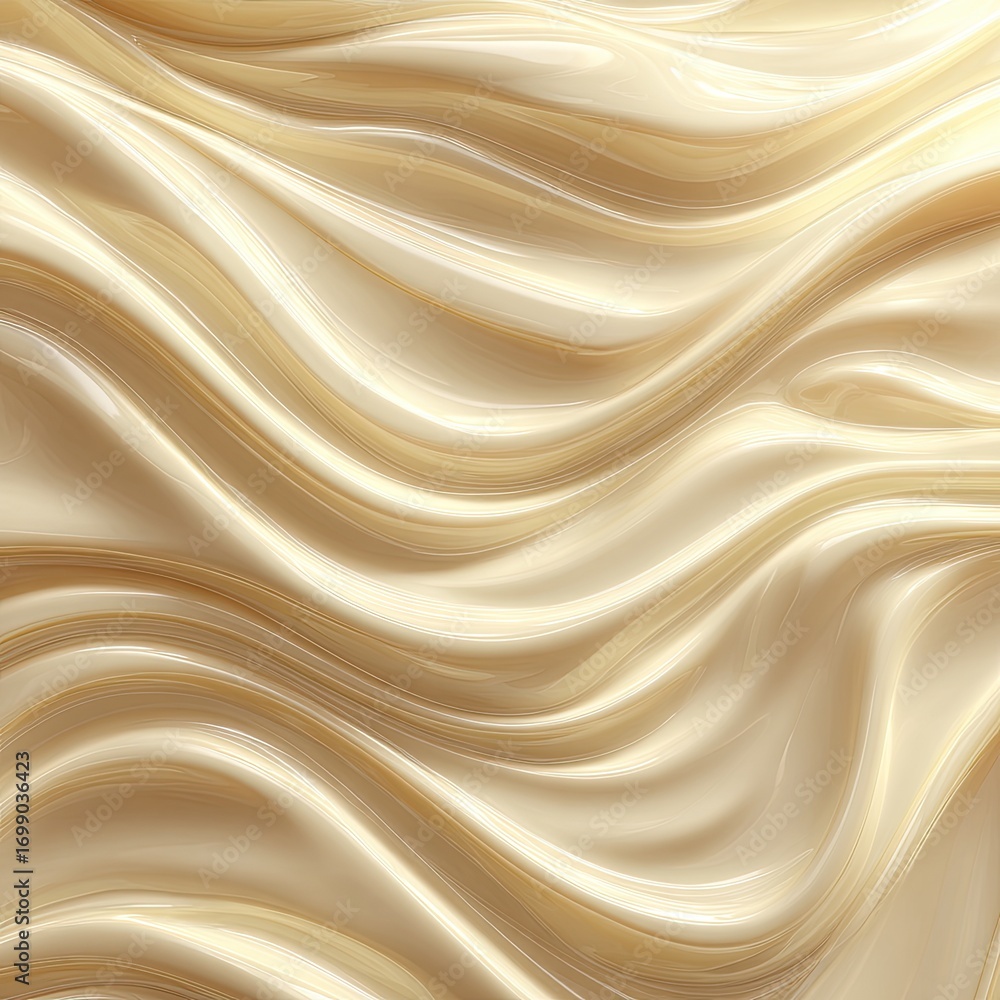 Obraz premium Creamy, flowing, light beige liquid texture