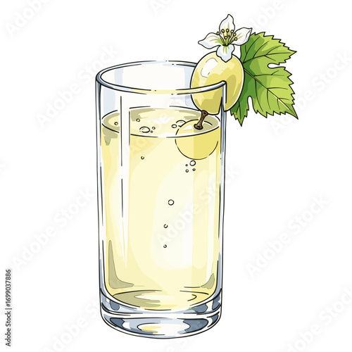 Refreshing Sparkling Lemonade Beverage with Mint and Lemon Slice for Summer Parties and Outdoor Gatherings