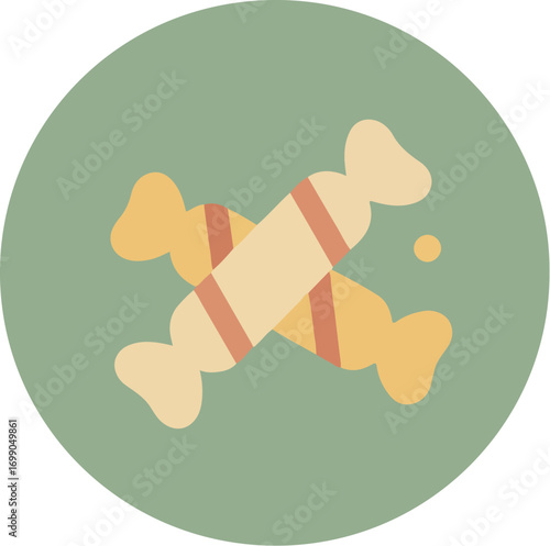 Medical illustration of a broken bone wrapped in a bandage on a green background
