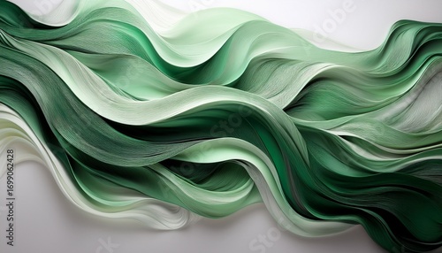 flujo organico abstracto en tonos verdes y grises