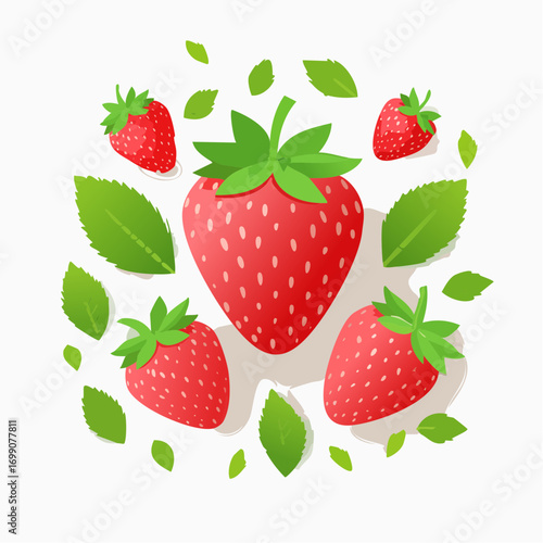 Hintergrund Erdbeeren