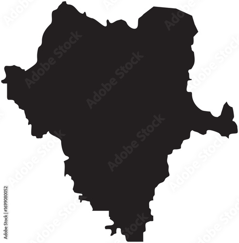 Durango Mexico Silhouette Map Vector – Editable Black Outline