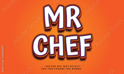 master chef text with effect illustration