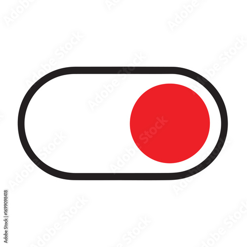Free Download Minimalist vector creation featuring a switch on off, exclusively black and white with solid black outline, representing clean functional style in design. - GFXLoad